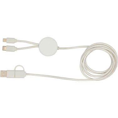 Logo trade corporate gifts image of: Citala 5-in-1 recycled plastic 150 cm data sync and 27W fast charge cable